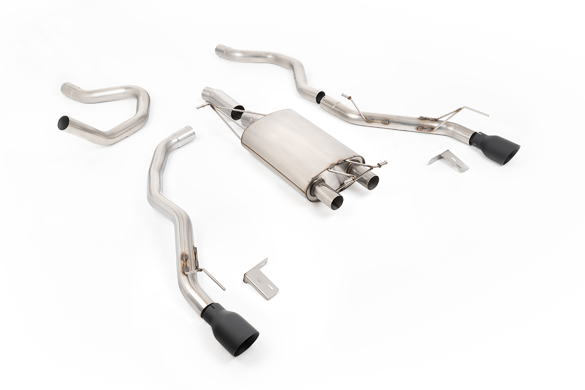 Milltek Front Pipe-Back Exhaust | Ford Ranger 2.3 Turbo - Cerakote Black Tips
