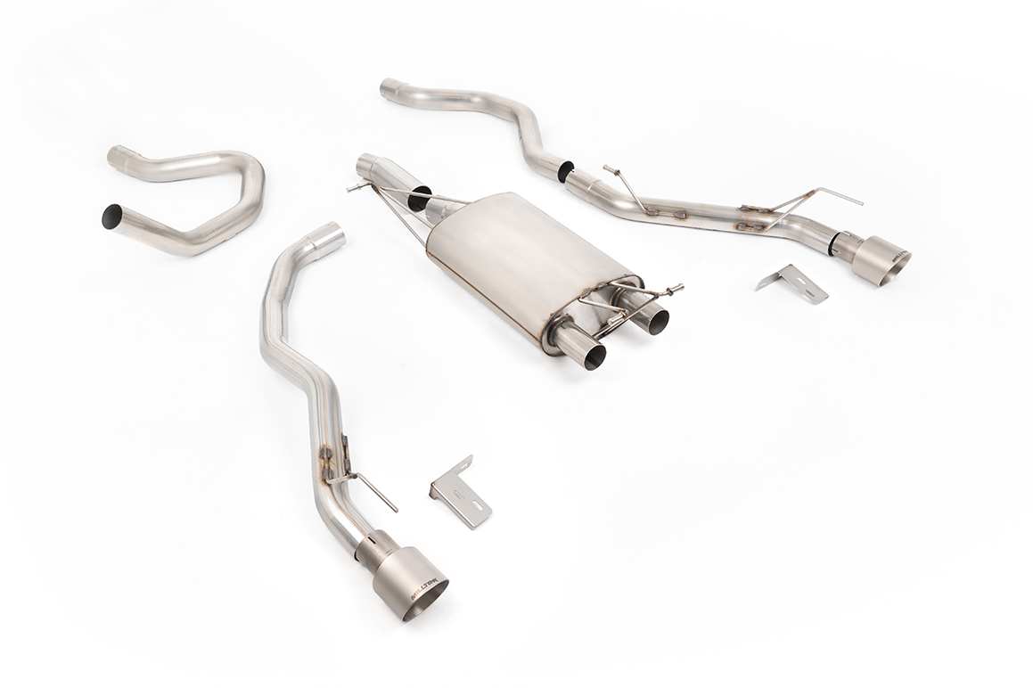 Milltek Front Pipe-Back Exhaust | Ford Ranger 2.3 Turbo - Brushed Titanium Tips