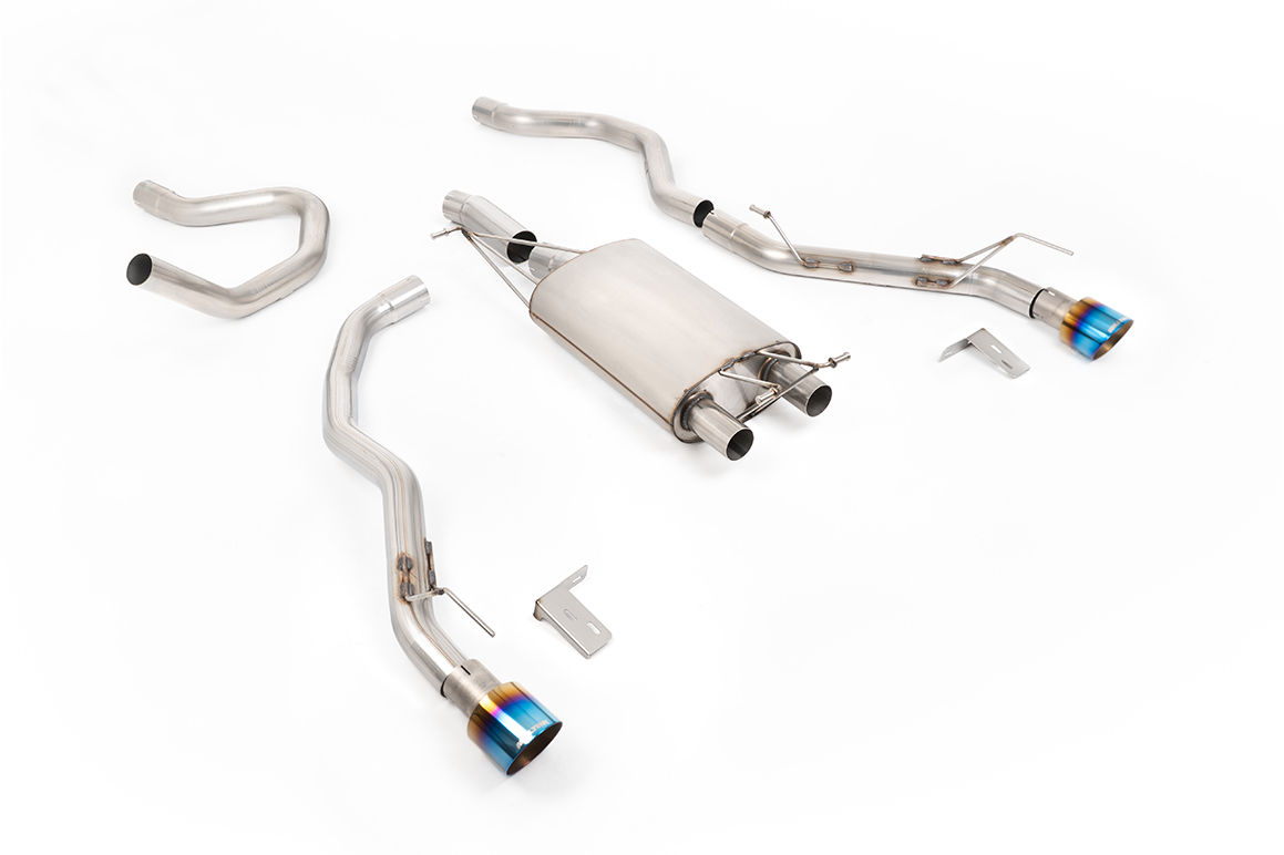 Milltek Front Pipe-Back Exhaust | Ford Ranger 2.3 Turbo - Burnt Titanium Tips