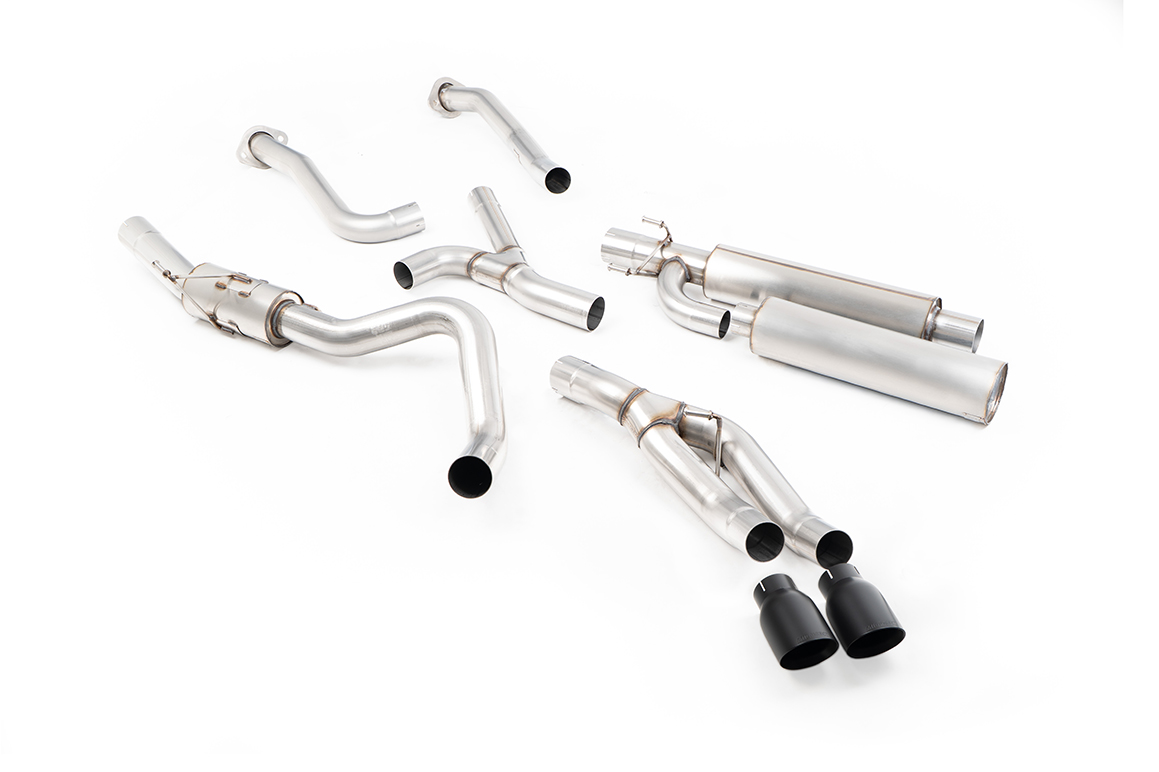 Milltek Resonated Cat-Back Exhaust | Toyota Tundra 3.5L V6 - Cerakote Black Tips